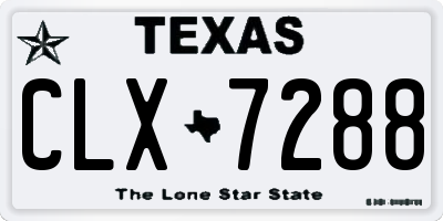 TX license plate CLX7288