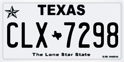 TX license plate CLX7298