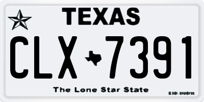 TX license plate CLX7391