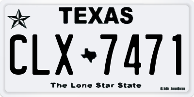 TX license plate CLX7471