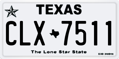 TX license plate CLX7511