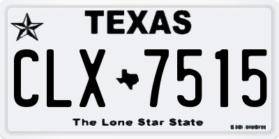 TX license plate CLX7515