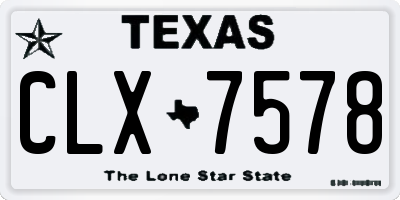 TX license plate CLX7578