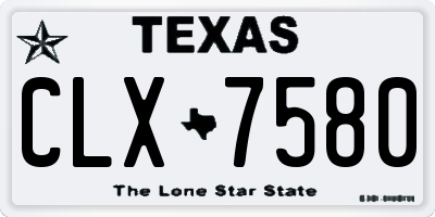TX license plate CLX7580