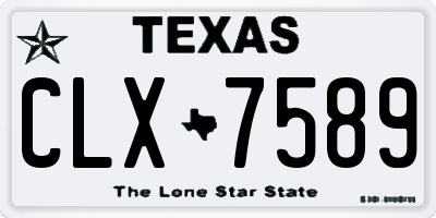 TX license plate CLX7589