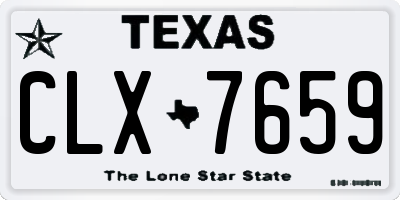 TX license plate CLX7659