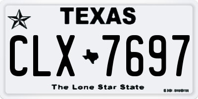 TX license plate CLX7697