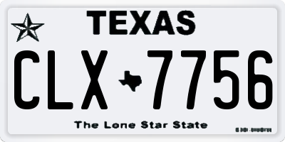 TX license plate CLX7756