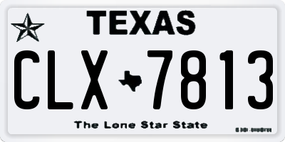 TX license plate CLX7813
