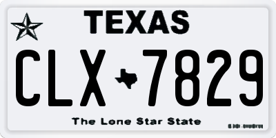 TX license plate CLX7829