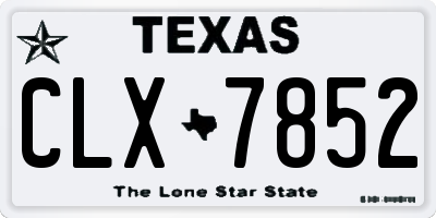 TX license plate CLX7852