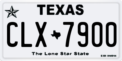 TX license plate CLX7900