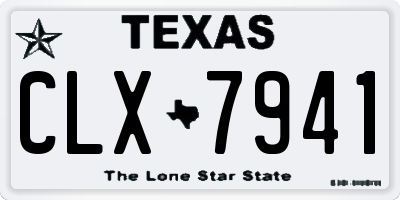 TX license plate CLX7941