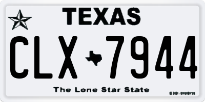 TX license plate CLX7944