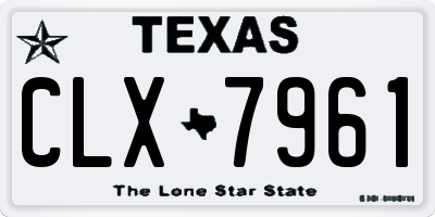 TX license plate CLX7961