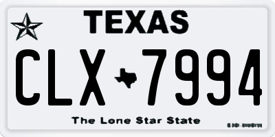 TX license plate CLX7994