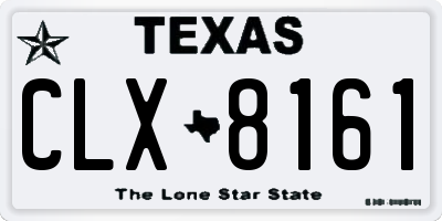TX license plate CLX8161