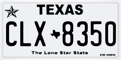 TX license plate CLX8350