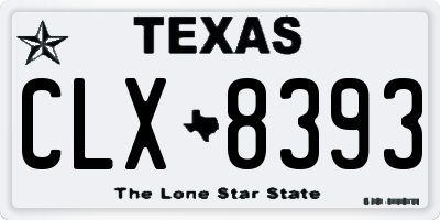 TX license plate CLX8393