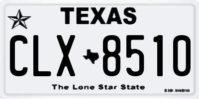 TX license plate CLX8510