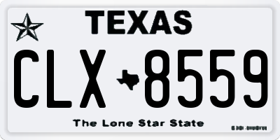 TX license plate CLX8559
