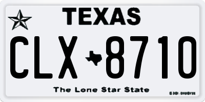 TX license plate CLX8710