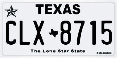 TX license plate CLX8715