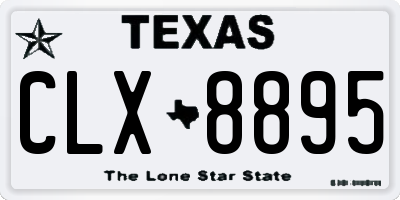 TX license plate CLX8895