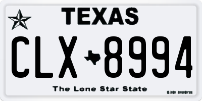 TX license plate CLX8994
