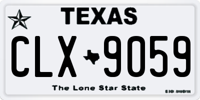 TX license plate CLX9059