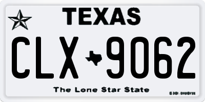 TX license plate CLX9062