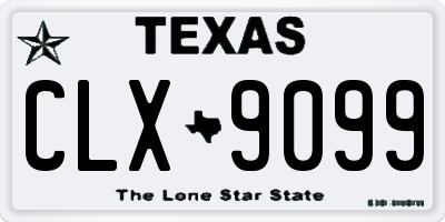 TX license plate CLX9099