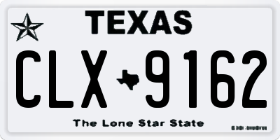 TX license plate CLX9162