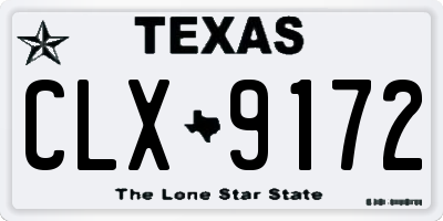 TX license plate CLX9172