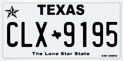 TX license plate CLX9195
