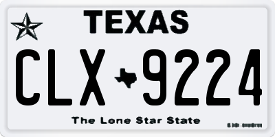 TX license plate CLX9224
