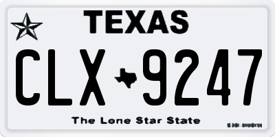 TX license plate CLX9247
