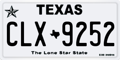 TX license plate CLX9252