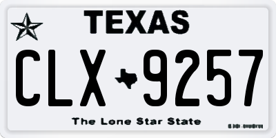 TX license plate CLX9257