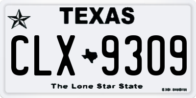 TX license plate CLX9309