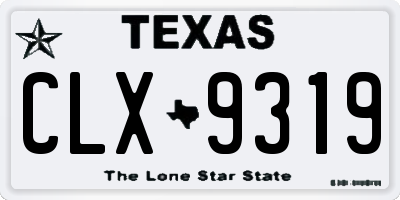TX license plate CLX9319