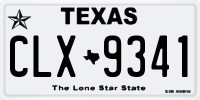 TX license plate CLX9341