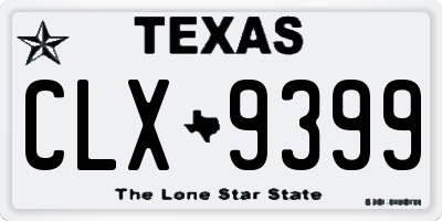 TX license plate CLX9399