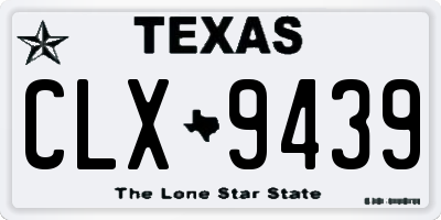 TX license plate CLX9439