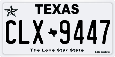TX license plate CLX9447