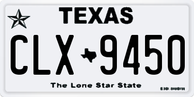 TX license plate CLX9450