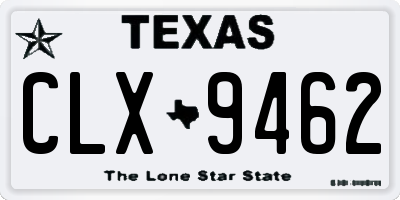 TX license plate CLX9462