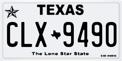 TX license plate CLX9490