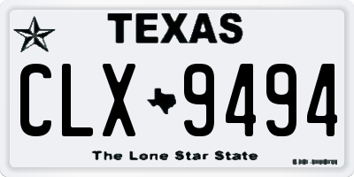 TX license plate CLX9494