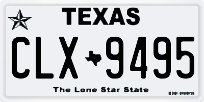TX license plate CLX9495